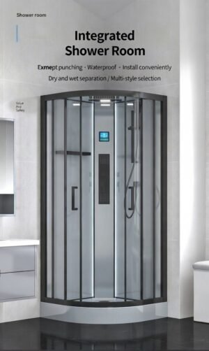 Arc Glass Shower Enclosure for Modern Bathroom Wet-Dry Separation