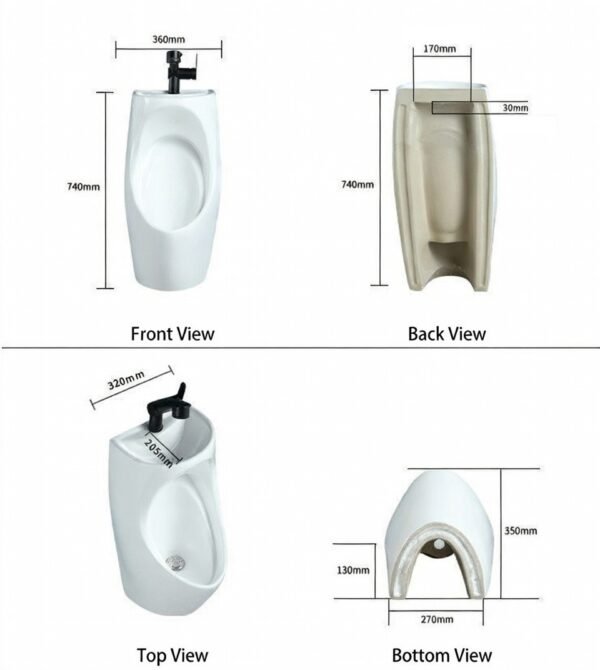 EcoFlow Sink-Integrated Water-Saving Urinal