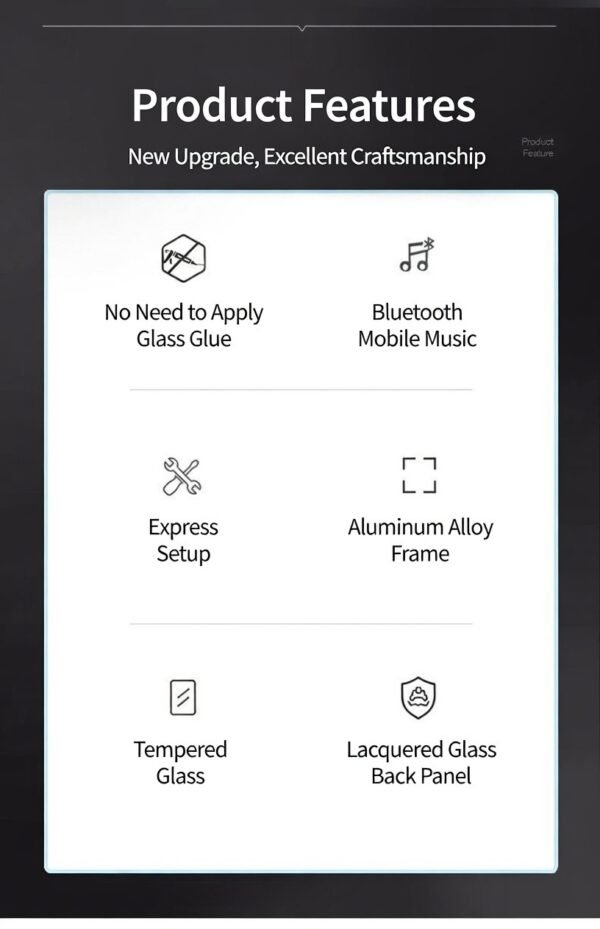 Arc Glass Shower Enclosure for Modern Bathroom Wet-Dry Separation