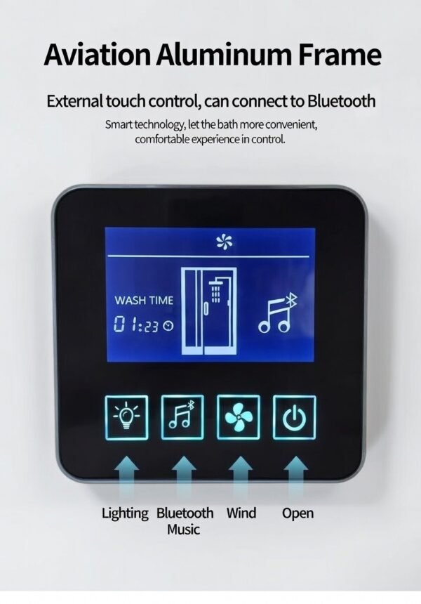 Arc Glass Shower Enclosure for Modern Bathroom Wet-Dry Separation