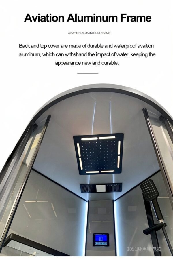 Arc Glass Shower Enclosure for Modern Bathroom Wet-Dry Separation