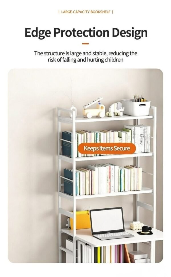 FoldSmart Kids Folding Study Desk with Bookshelf