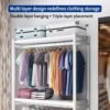 image (10) Metal Freestanding Garment Rack for Bedroom and Wardrobe Storage