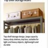 image (12) Metal Freestanding Garment Rack for Bedroom and Wardrobe Storage