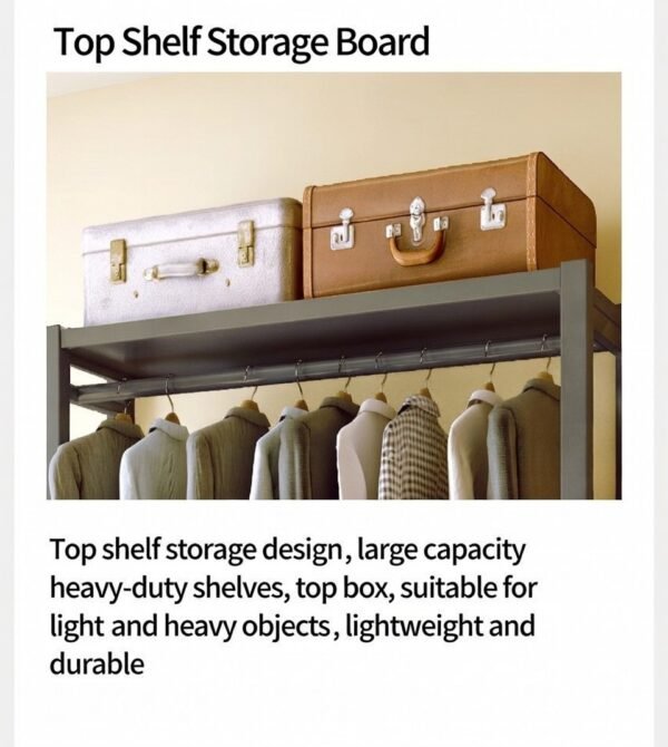 image (12) Metal Freestanding Garment Rack for Bedroom and Wardrobe Storage