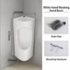 image (8) Corner Ceramic Urinal with Integrated Wash Basin