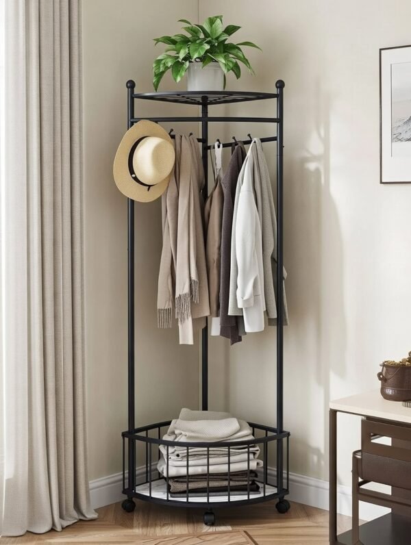 image (8) Corner Coat Rack