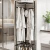 image 9) Corner Coat Rack