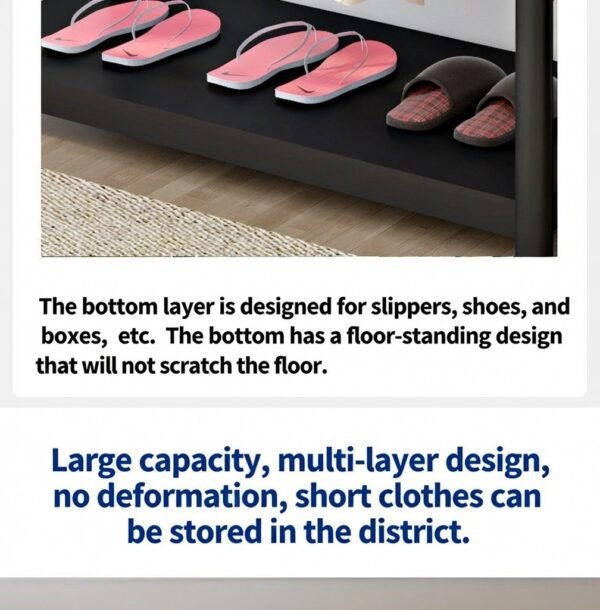 image (9) Metal Freestanding Garment Rack for Bedroom and Wardrobe Storage