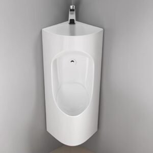 Corner Ceramic Urinal with Integrated Wash Basin