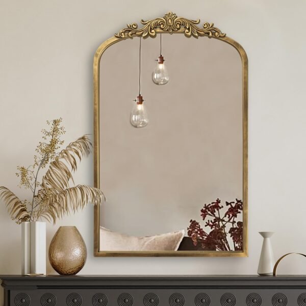image_1 Golden Vintage Baroque Wall Mirror