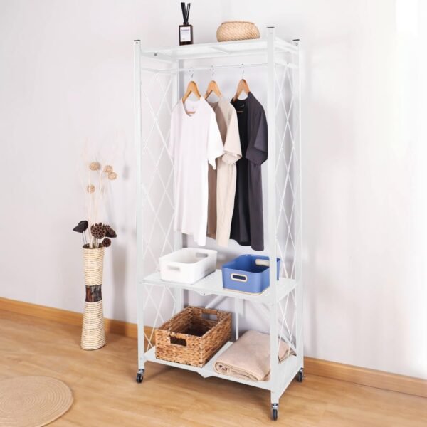 Version 1.0.0 Foldable Storage Shelves with Wheels