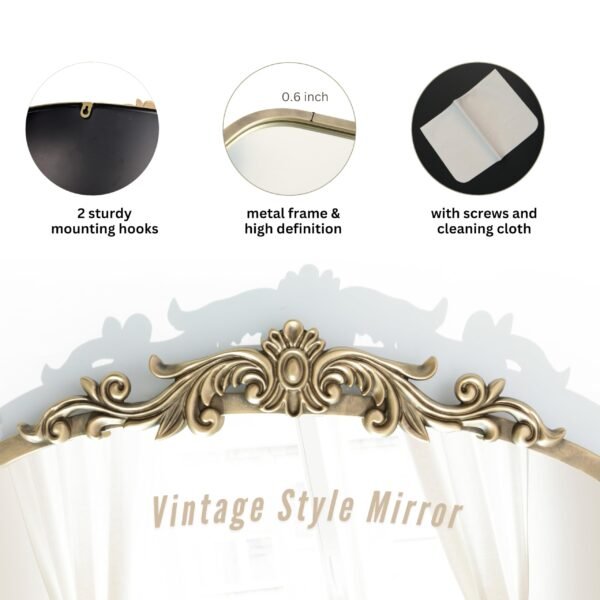 image_5 Golden Vintage Baroque Wall Mirror