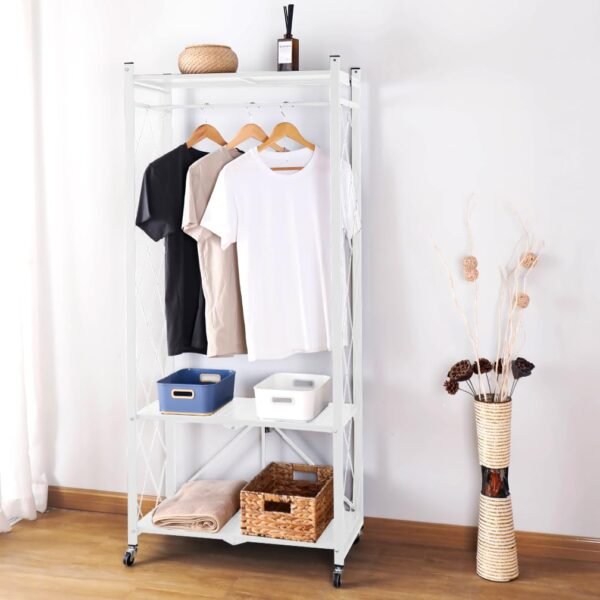 Version 1.0.0 Foldable Storage Shelves with Wheels