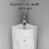 Version 1.0.0 Corner Ceramic Urinal with Integrated Wash Basin