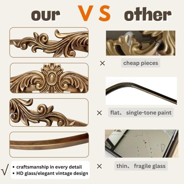 image_6 Golden Vintage Baroque Wall Mirror