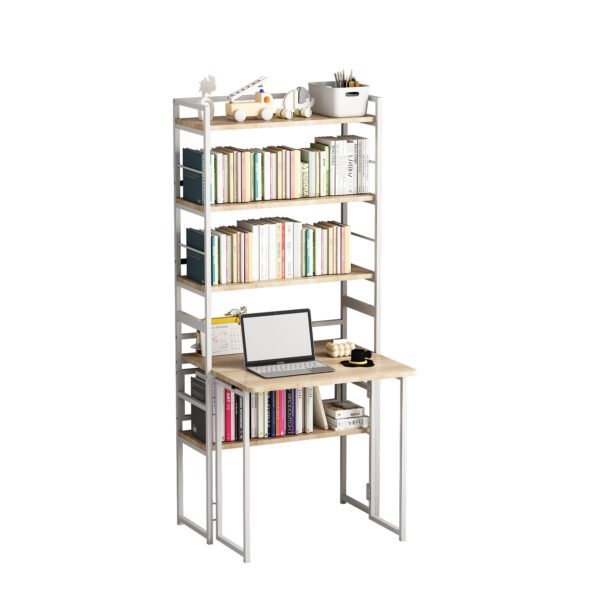 FoldSmart Kids Folding Study Desk with Bookshelf