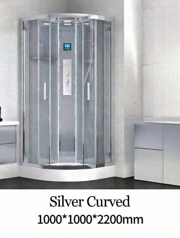 Arc Glass Shower Enclosure for Modern Bathroom Wet-Dry Separation