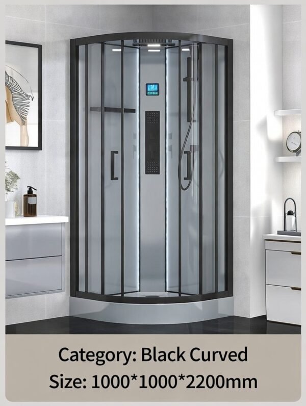 Arc Glass Shower Enclosure for Modern Bathroom Wet-Dry Separation