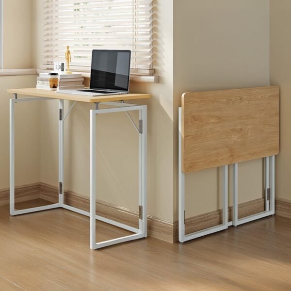 Space-Saving Folding Computer Desk - Portable No-Assembly Study Table for Small Home Offices
