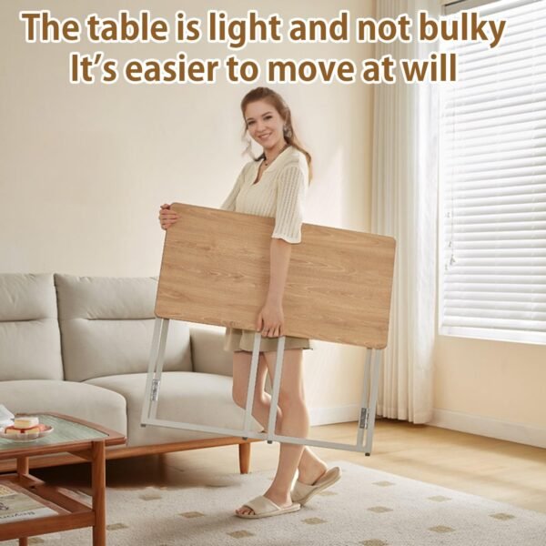 Space-Saving Folding Computer Desk - Portable No-Assembly Study Table for Small Home Offices
