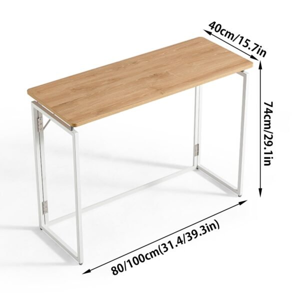 Space-Saving Folding Computer Desk - Portable No-Assembly Study Table for Small Home Offices